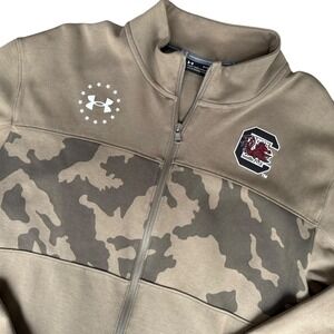 Under Armour Salute to Service South Carolina Gamecocks Mens 2XL Camo Jacket Tan
